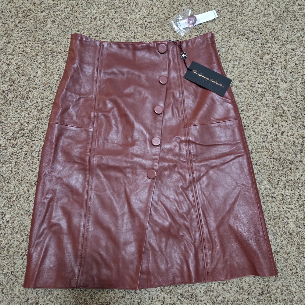 Antonio Melani Leather Skirt